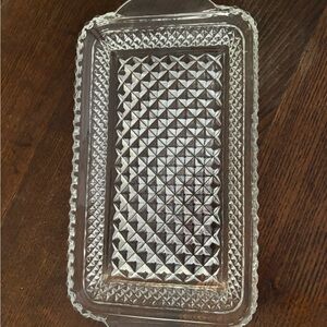 Anchor Hocking Wexford clear glass rectangular relish tray